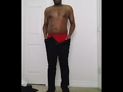 Play MP4 - I'm feeling ok in red December practicing my looks of things for adult social media for free with lesser genitals showing 2