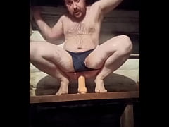 Play MP4 - A Russian gay man with the smallest dick in the world rides a huge 12-inch dildo&excl;