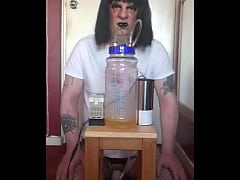 Play MP4 - bisexual crossdresser with his portable cow milking machine part 5 with the 10 voting down wankers