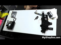 Play MP4 - Leana Lovings Snags Herself a Pair of Beautiful Blue Sunglasses - Myshopsex