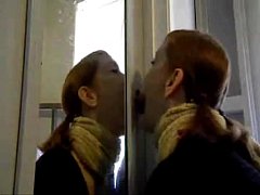 Play MP4 - Redhead GF Gives Closet Gloryhole Blowjob