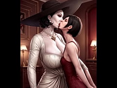 Play MP4 - Lady Dimitrescu x Ada Wong kissing and sex &lpar;AI generated&rpar;