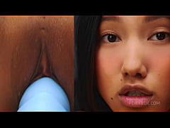 Play MP4 - Real Life Hentai - Asian Teen hardcore masturbation with vibrator and huge dildo HNT052