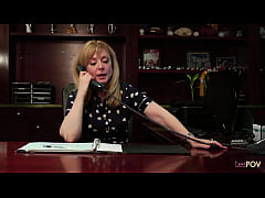 Play MP4 - The busty blonde boss lady has a secret affection and she likes licking wet cunts at her office