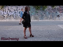 Play MP4 - Hot teacher flashs the wet pussy to many people on the street public on our way home from work - MissCreamy