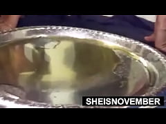 Play MP4 - Hot BBW Msnovember Ebony Body Oiled And Naked Standing On Bathroom Counter And Pissing With Thunder Thighs Spread Apart and Huge Natural Breasts And Areola on Sheisnovember