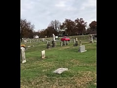 Play MP4 - Cemetery walk reveals green orb that bursts i to the ground&period;