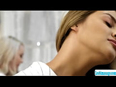 Play MP4 - Busty blonde body massage teen neighbor