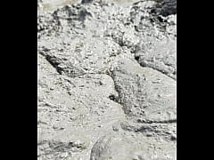 Play MP4 - Solo Male Wading Barefoot in Lakebed of Mud