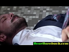 Play MP4 - Sleazy bareback with my Boss in the Public Restroom BearBareback