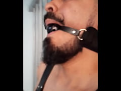 Play MP4 - Big gag test for the bondage scene from BondageMan