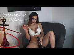 Play MP4 - JOI using my strap on me and huge squirting orgasm masturbating my pussy - Jessi Q