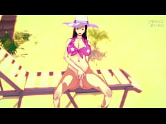 Play MP4 - Nico Robin loves to be a nudist slut and touch her juicy pussy on a deserted island - One Piece