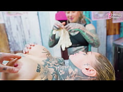 Play MP4 - Tattooed Pair Big Dick Foursome Merry Gets Inked