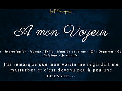 Play MP4 - A mon voyeur - French audio female solo multiple orgasm exhib