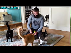 Play MP4 - Hairy bear fucks MTF pussyboi after deepthroating BJ