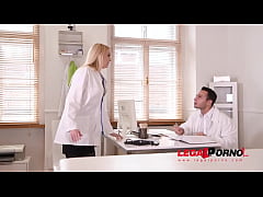 Play MP4 - Blonde busty nurse Amber Jayne rides Doc's big fat dick at the XXX clinic GP454