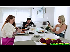 Play MP4 - Stepdad commands stepdaughter to service his cock under table