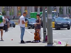 Play MP4 - We pick a street artist up and convince to become a PORNSTAR&excl;&excl;