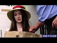 Play MP4 - Corrupt security guard fucks teen thief for stealing dildo