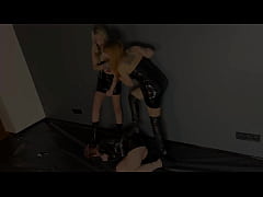 Play MP4 - Extreme Humiliation With Saliva Over A Bondaged Girl - Spitting Lezdom