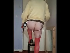 Play MP4 - sissy crossdresser wanting another man to fuck him balls deep and give him a taste of his own ass afterwards like he is doing on this cordless drill with the 2 vote down wankers