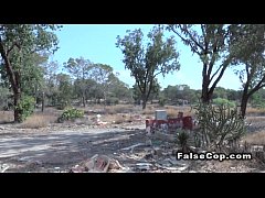 Play MP4 - Fake cop bangs tattooed sexy redhead babe outdoor