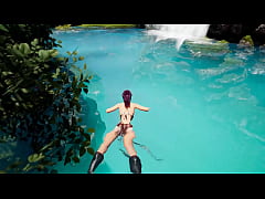 Play MP4 - Lara's tight ass happily welcomes a guest in the form of a huge cock of an awakened statue