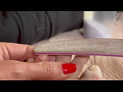 Play MP4 - All natural Long toe nail fetish video closeup toes foot feet