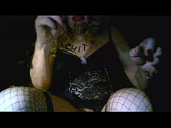 Play MP4 - Disgusting mature tranny milf&comma; Sarah Millward&comma; smokes&comma; wanks  her clit&comma; and fucks her arsehole cunt with 9 inch bbc dildo