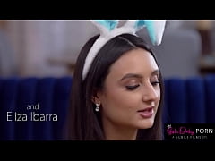 Play MP4 - Hot Brunettes Maya Woulfe and Eliza Ibarra Orgasm in Sensual Lesbian Easter Sex