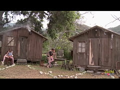 Play MP4 - Villagers throw a party with the bisexual blonde and brunette milfs by having anal group sex