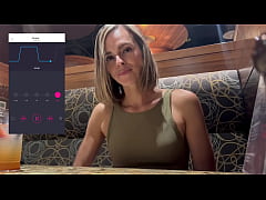 Play MP4 - Public cumming in restaurant with Lush remote controlled vibrator