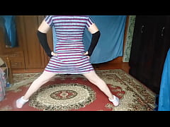 Play MP4 - Gorgeous Crossdresser Showing Off Thighs While Smiling Cute