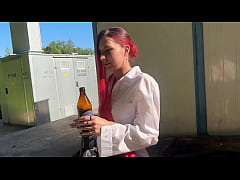 Play MP4 - I caught my neighbors daughter&comma; a graduate&comma; drinking  and punished her with a bottle in her ass