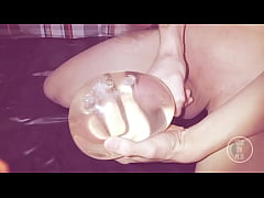 Play MP4 - Fucking a Condim filled with my Pee&comma; playing with Cum