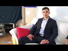 Play MP4 - Athletic insurer massaged by 2 guys&period;