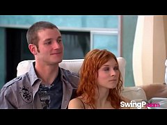 Play MP4 - Freckles redhead slim chick sensual orgy party