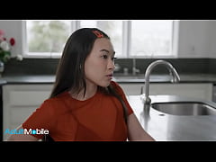 Play MP4 - ADULTMOBILE - Petite Stunning Girl Feels Her Stepbro's Cock Through His Boxers Before Taking It Out And Sucking It Dry