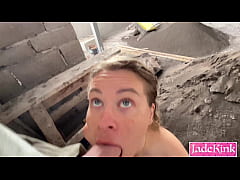 Play MP4 - Sucking pervert construction worker big cock on site