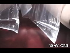 Play MP4 - Busty chick's meatballs get squeezed to the max in hot bdsm scene