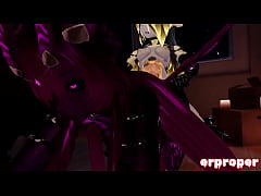 Play MP4 - Vrchat a deamon&comma; a robot &comma; and a dragon have hot 3way
