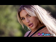 Play MP4 - Big ass and perfect big tits blonde teen Kayley Gunner posed outdoor in sexy lingerie