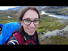 Play MP4 - Private holiday video from Norway &ndash; Hiking with Kai Bailey and sucking his cock as a treat