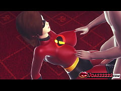 Play MP4 - Helen Parr The Incredibles Gets an Orgasm from Breast Play and Cunnilingus - Fingering Her Tight Pussy in 3D Animation