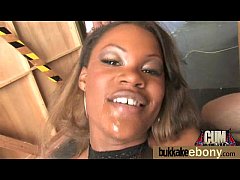 Play MP4 - Ebony gets group cumshots 11