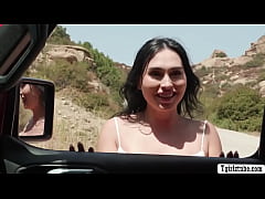 Play MP4 - Big tits brunette TS ass fucked by stranger