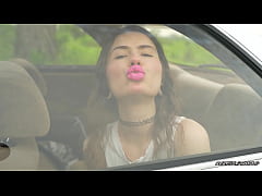 Play MP4 - Messy Pink lipgloss marks on the Car Window