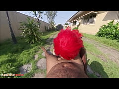 Play MP4 - red hair african big ass slut fucked in backyard like a dirty secret while boyfriend looks for her