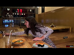 Play MP4 - I suck dick in the toilet of a sushi bar and eat rolls with cum on my face